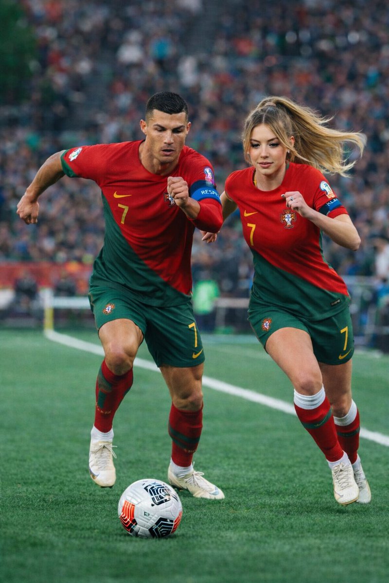 Playing football with Cristiano Ronaldo Prompt