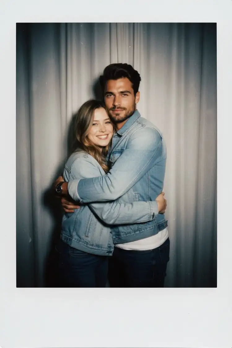 Couple Outfit Polaroid Camera Style