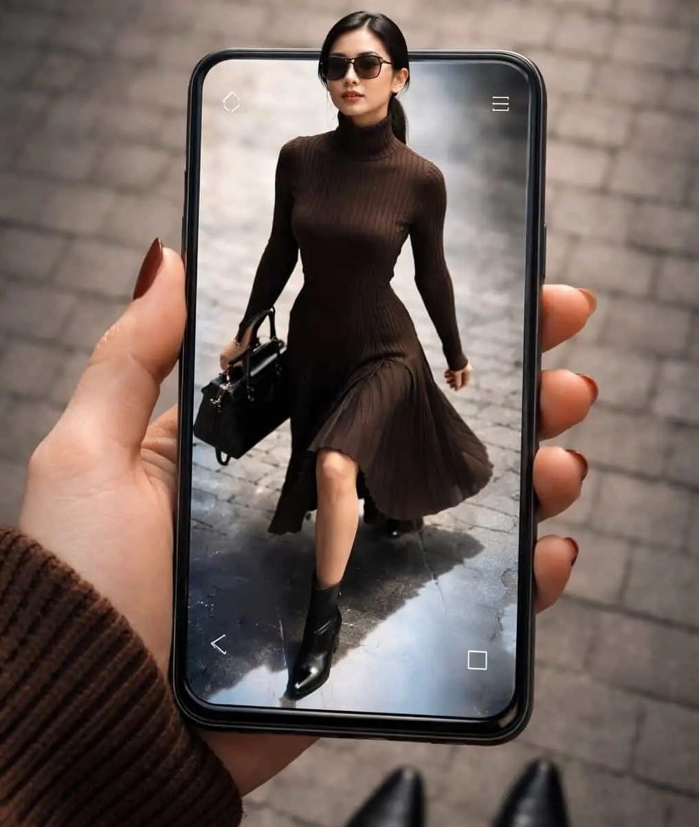 Women Emerge From The Screen Into Real Space Prompts